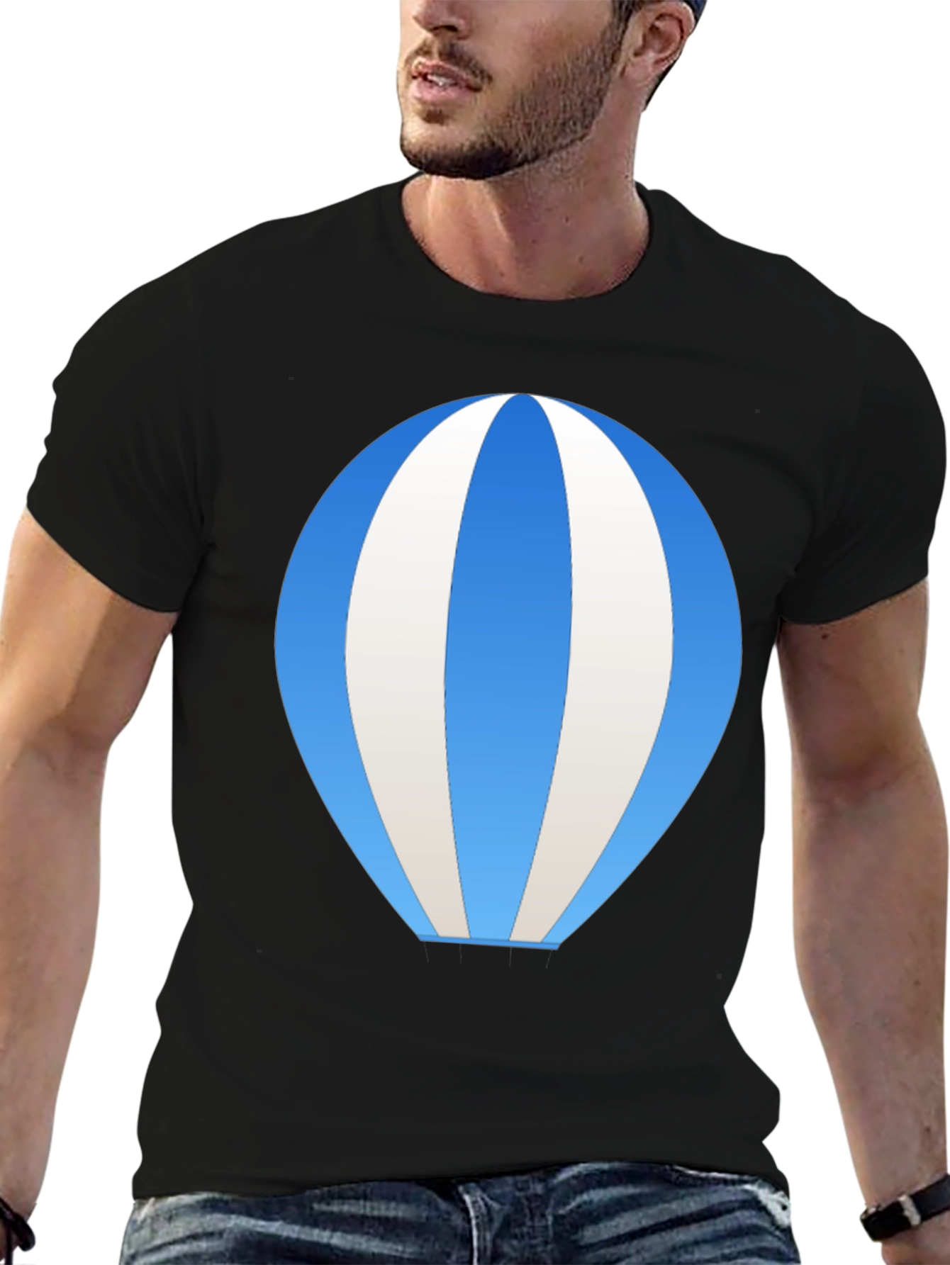 Blue Hot Air Balloon Graphic Tee