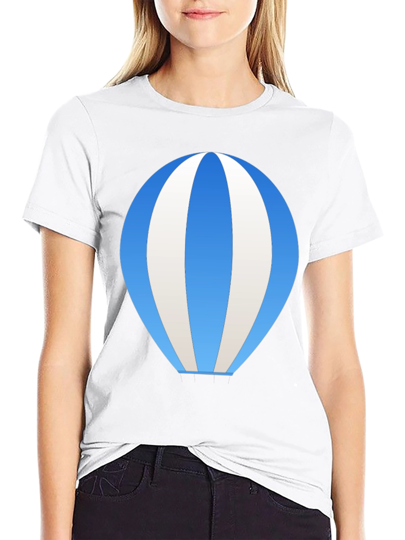 Blue Hot Air Balloon Graphic Tee