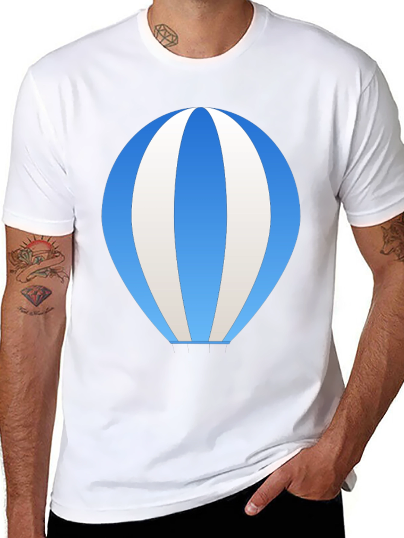 Blue Hot Air Balloon Graphic Tee