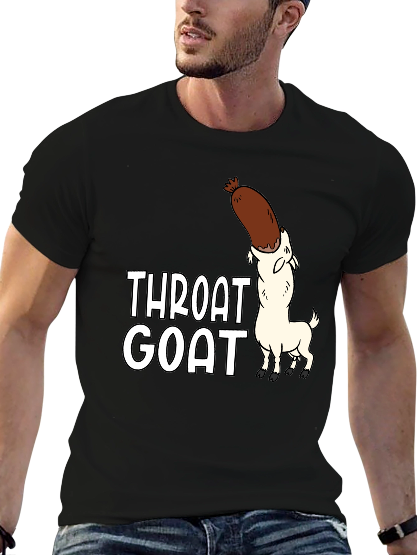Throat Goat Graphic Tee - Black Unisex Shirt
