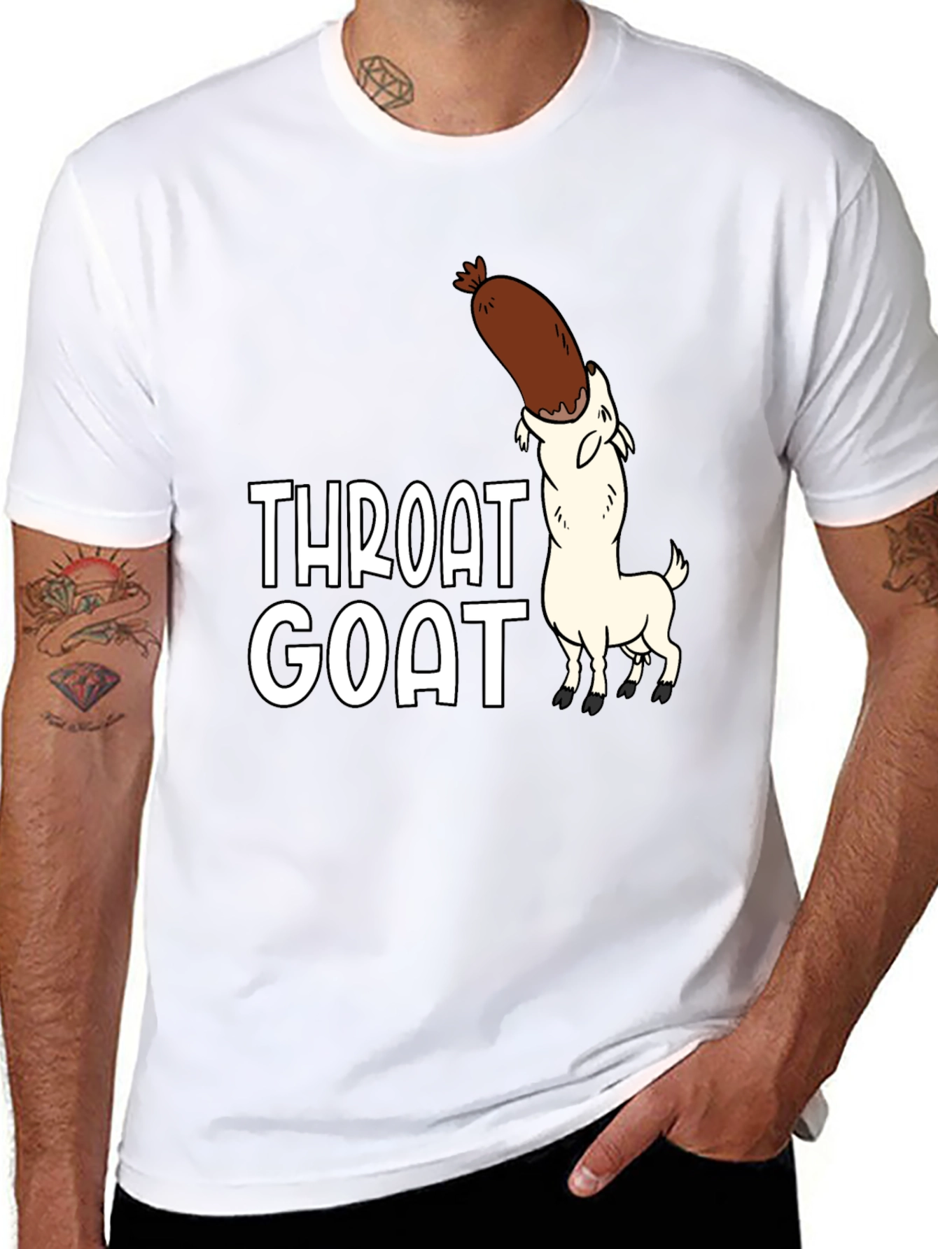 Throat Goat Graphic Tee - Black Unisex Shirt