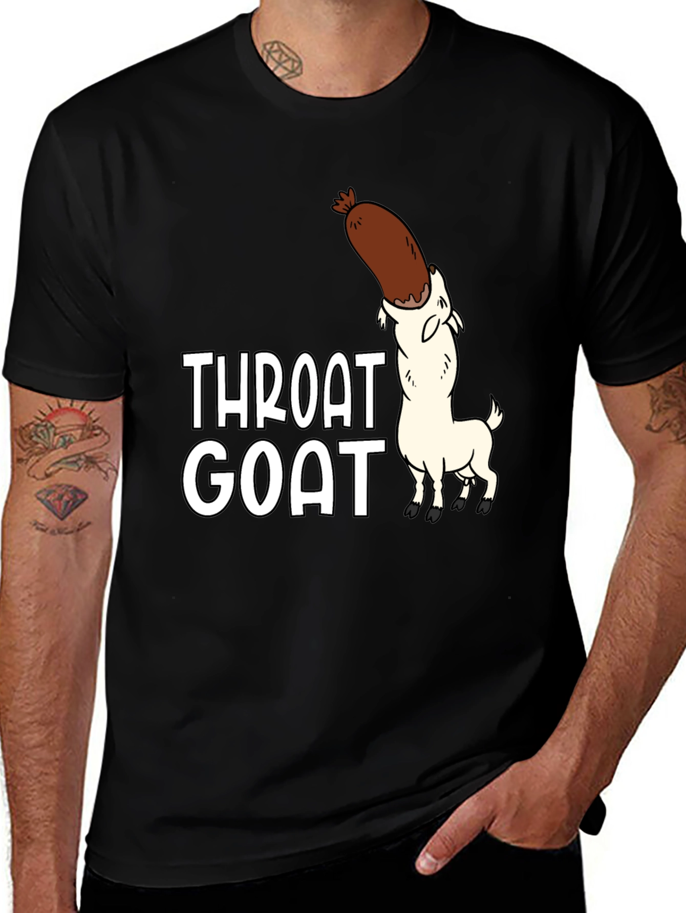 Throat Goat Graphic Tee - Black Unisex Shirt