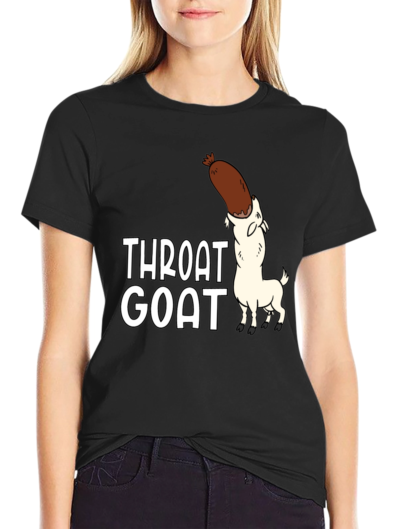 Throat Goat Graphic Tee - Black Unisex Shirt