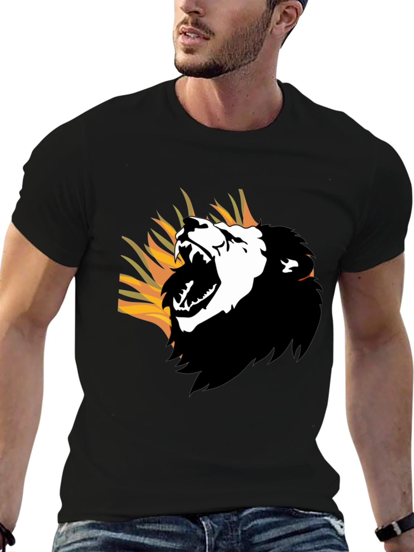 Roaring Lion Graphic Tee - Mens Black T-Shirt