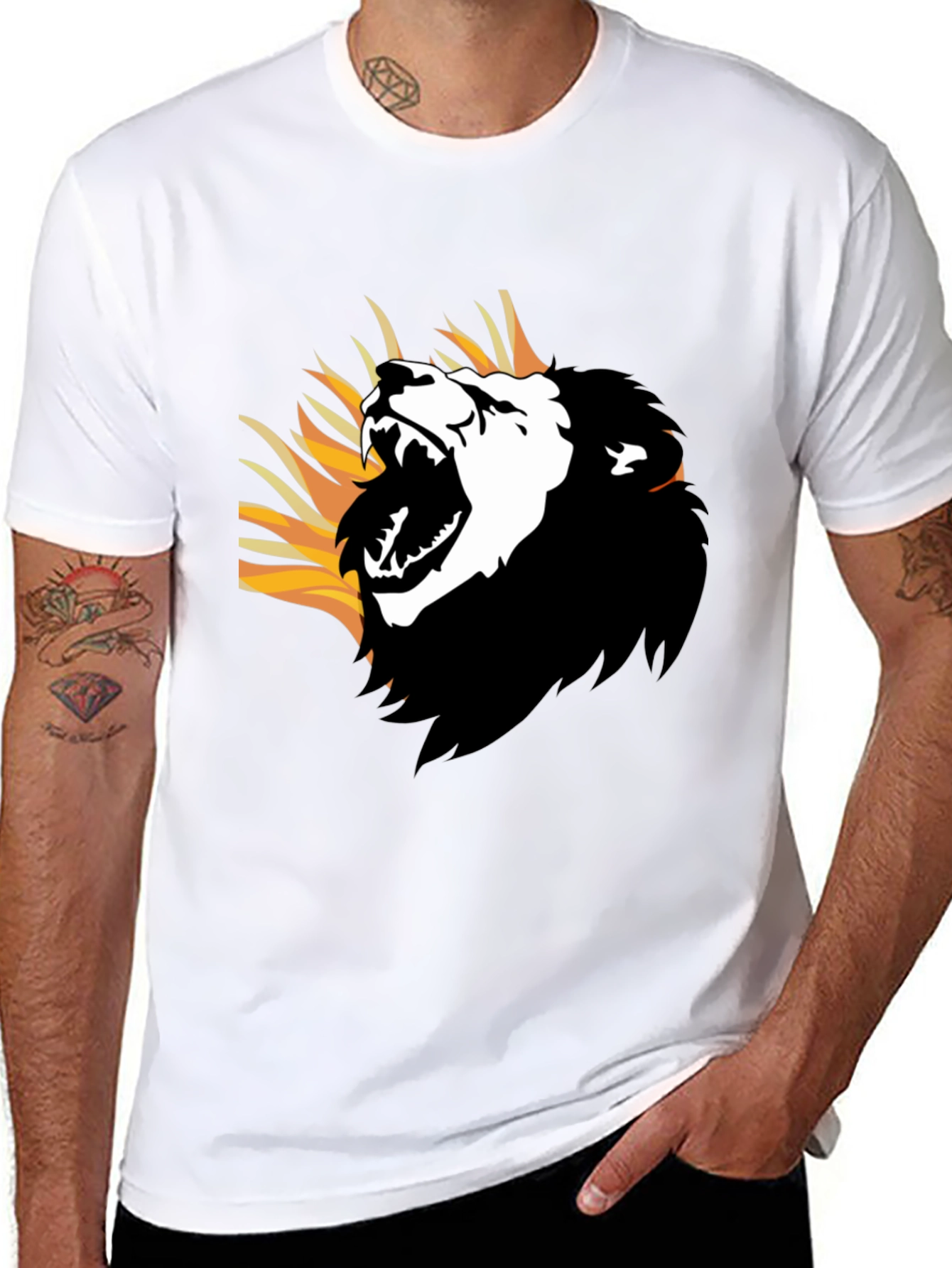 Roaring Lion Graphic Tee - Mens Black T-Shirt