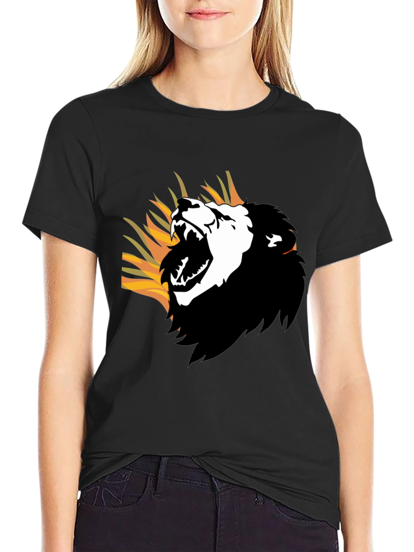 Roaring Lion Graphic Tee - Mens Black T-Shirt