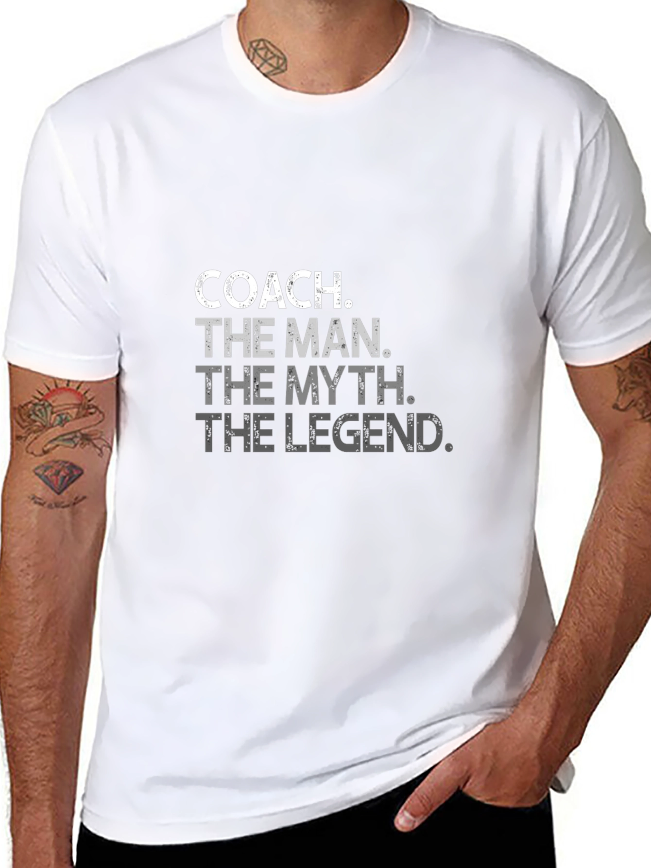 Coach The Man The Myth The Legend Black T-Shirt