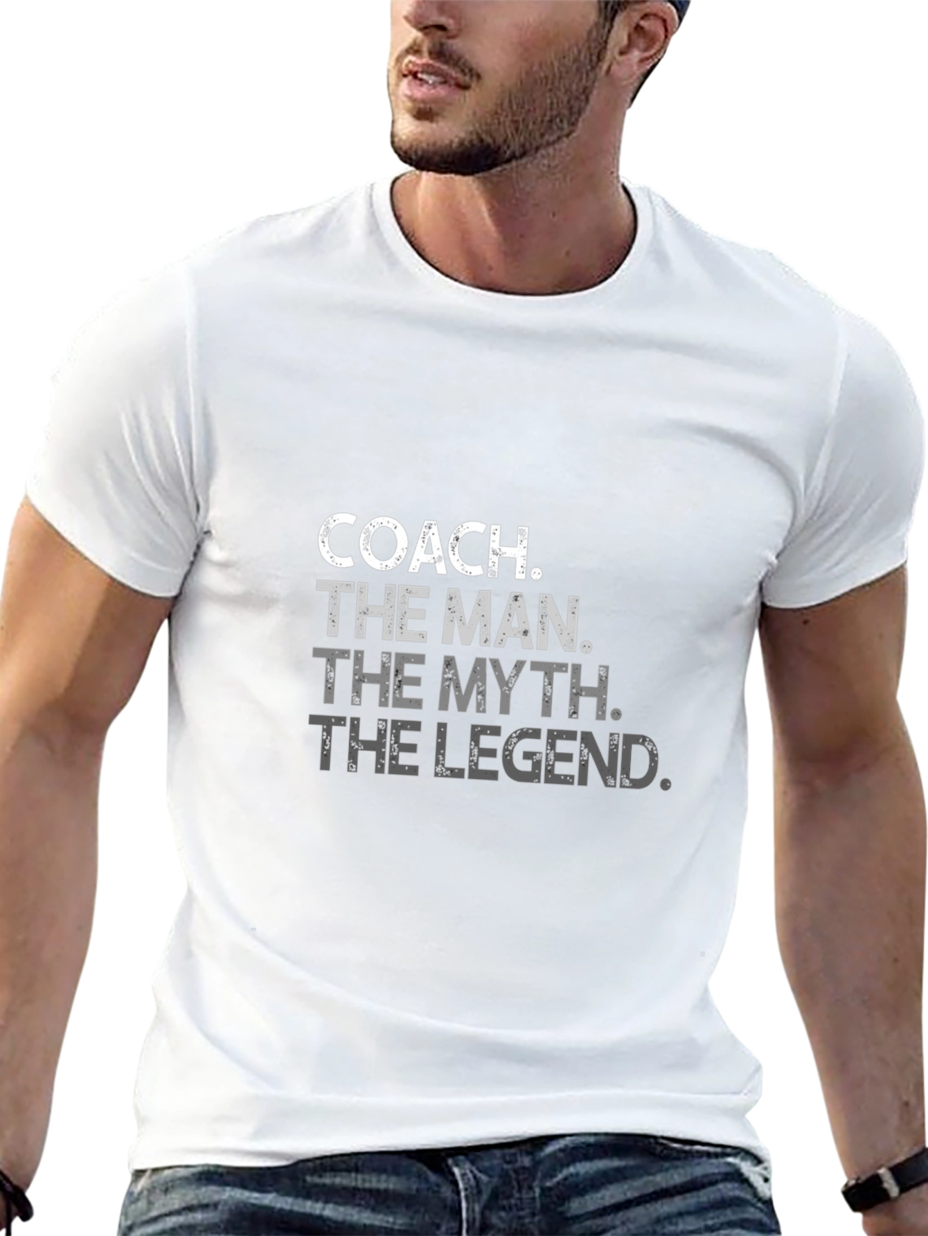 Coach The Man The Myth The Legend Black T-Shirt