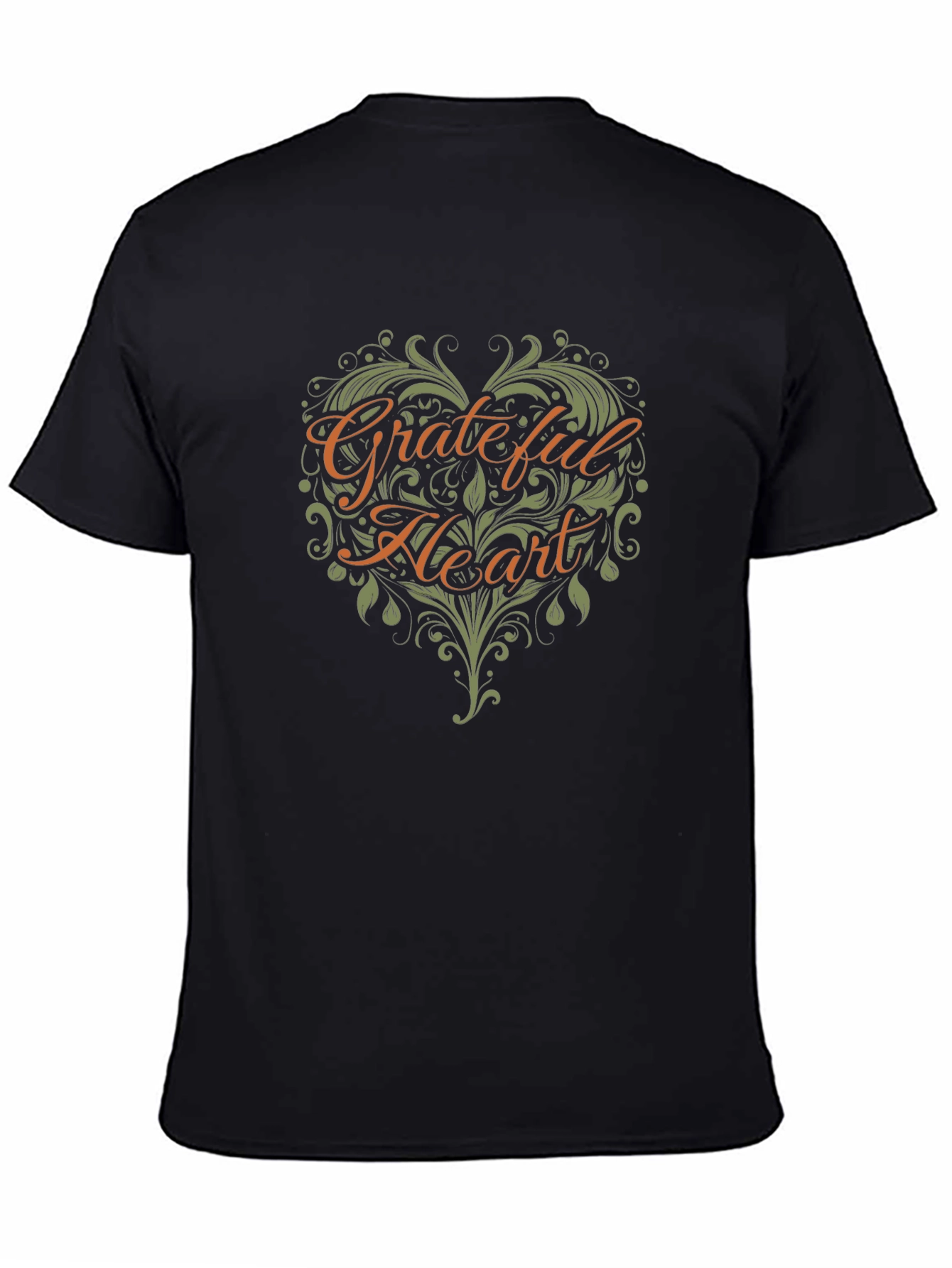 Grateful Heart Black T-Shirt - Stylish Graphic Tee