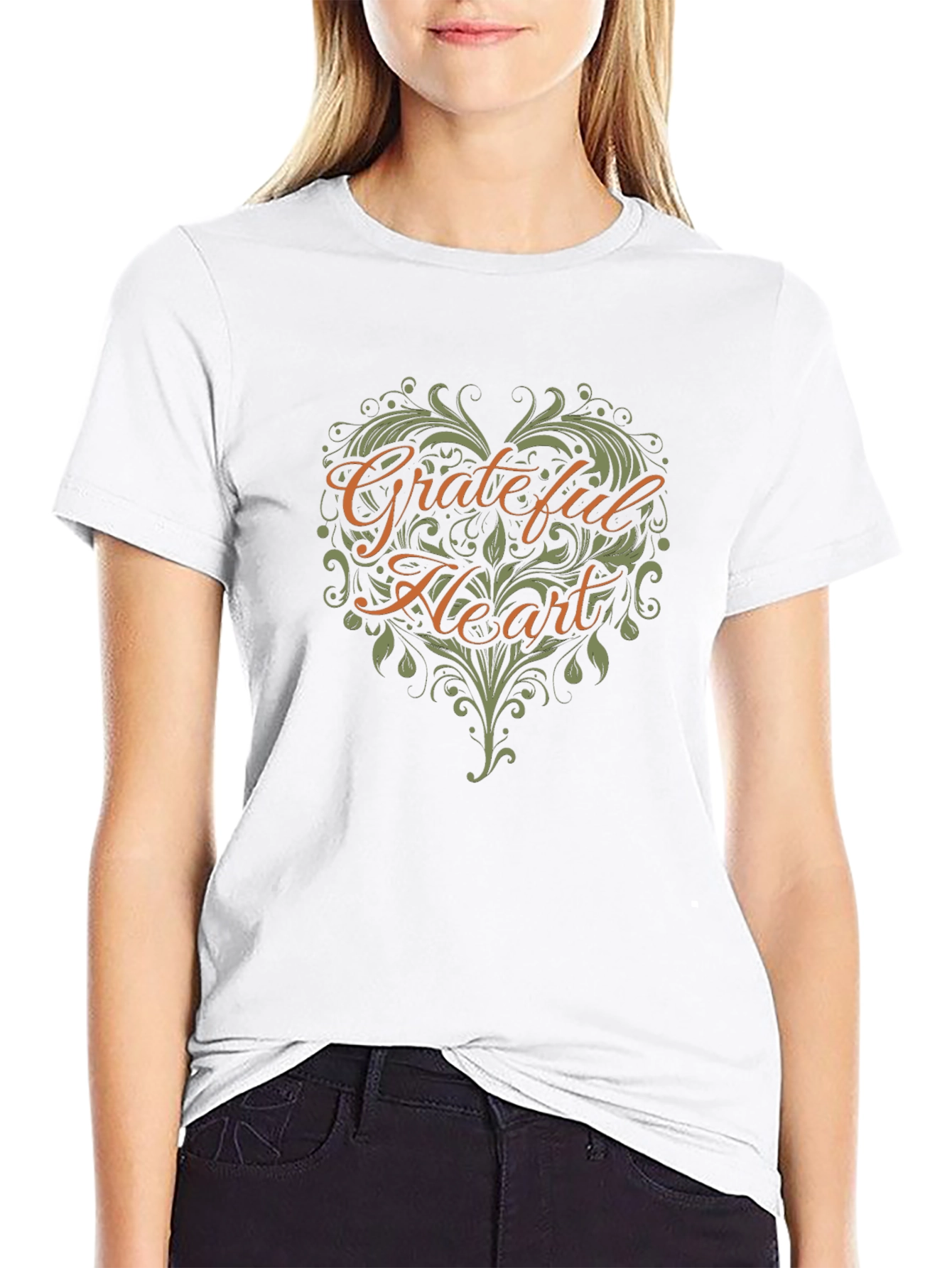 Grateful Heart Black T-Shirt - Stylish Graphic Tee