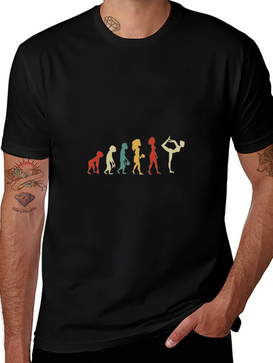 Yoga Evolution Graphic T-Shirt - Black