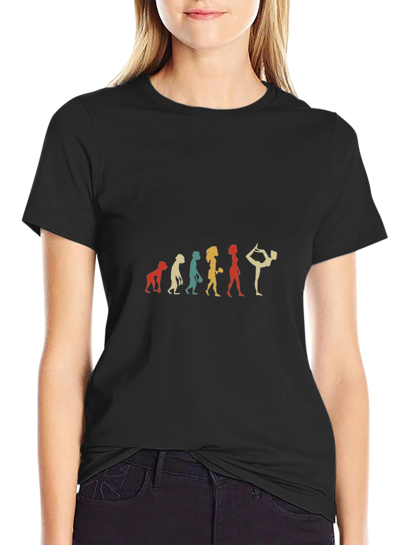 Yoga Evolution Graphic T-Shirt - Black