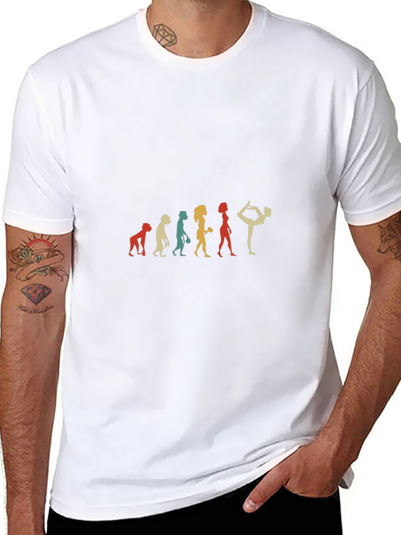 Yoga Evolution Graphic T-Shirt - Black