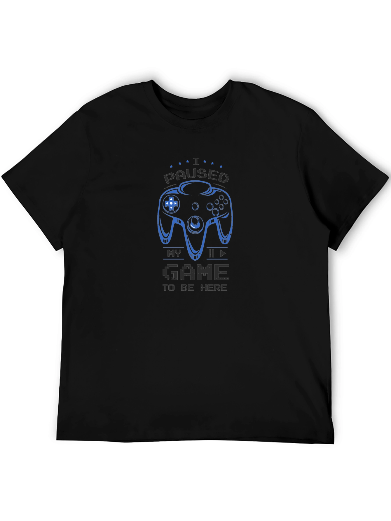 Gamers Black T-Shirt - I Paused My Game