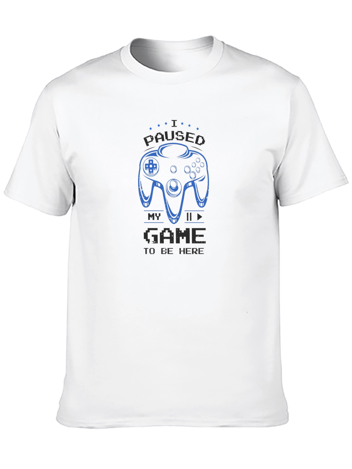 Gamers Black T-Shirt - I Paused My Game