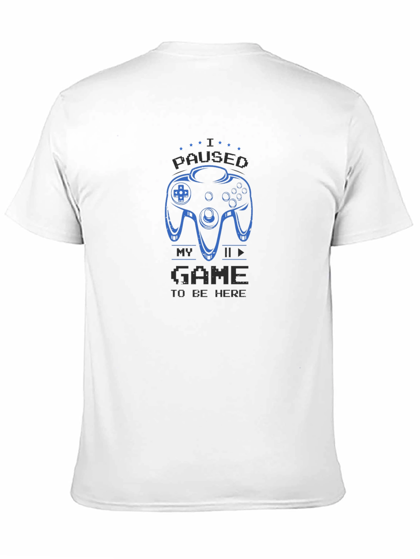 Gamers Black T-Shirt - I Paused My Game