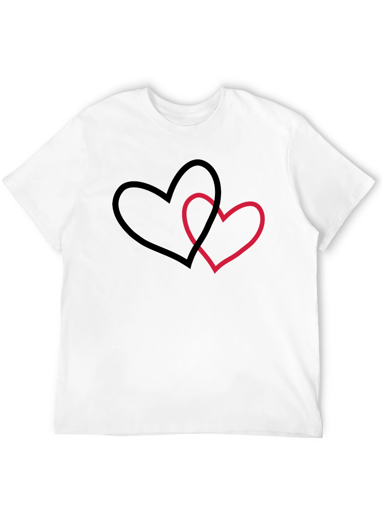 Interlocking Hearts Graphic Tee - Black