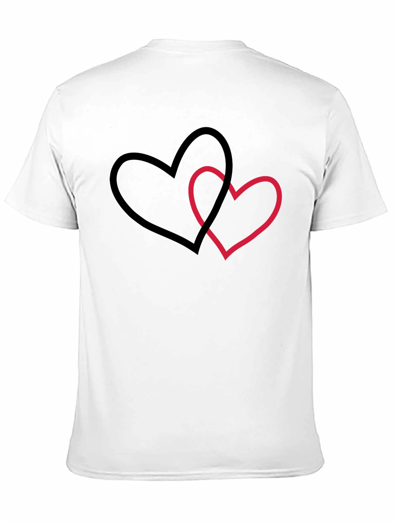 Interlocking Hearts Graphic Tee - Black