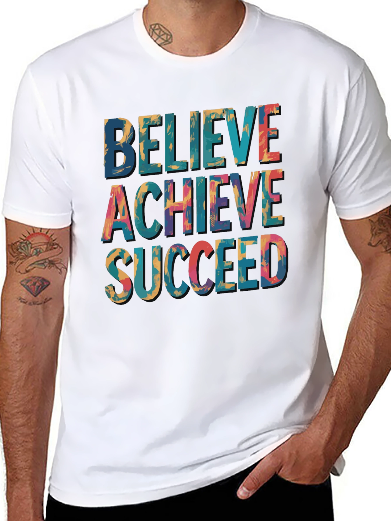 Believe Achieve Succeed Graphic Tee