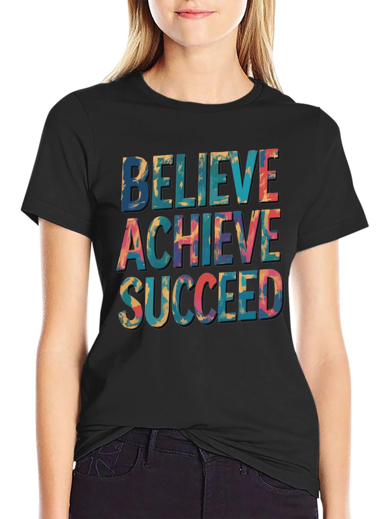 Believe Achieve Succeed Graphic Tee