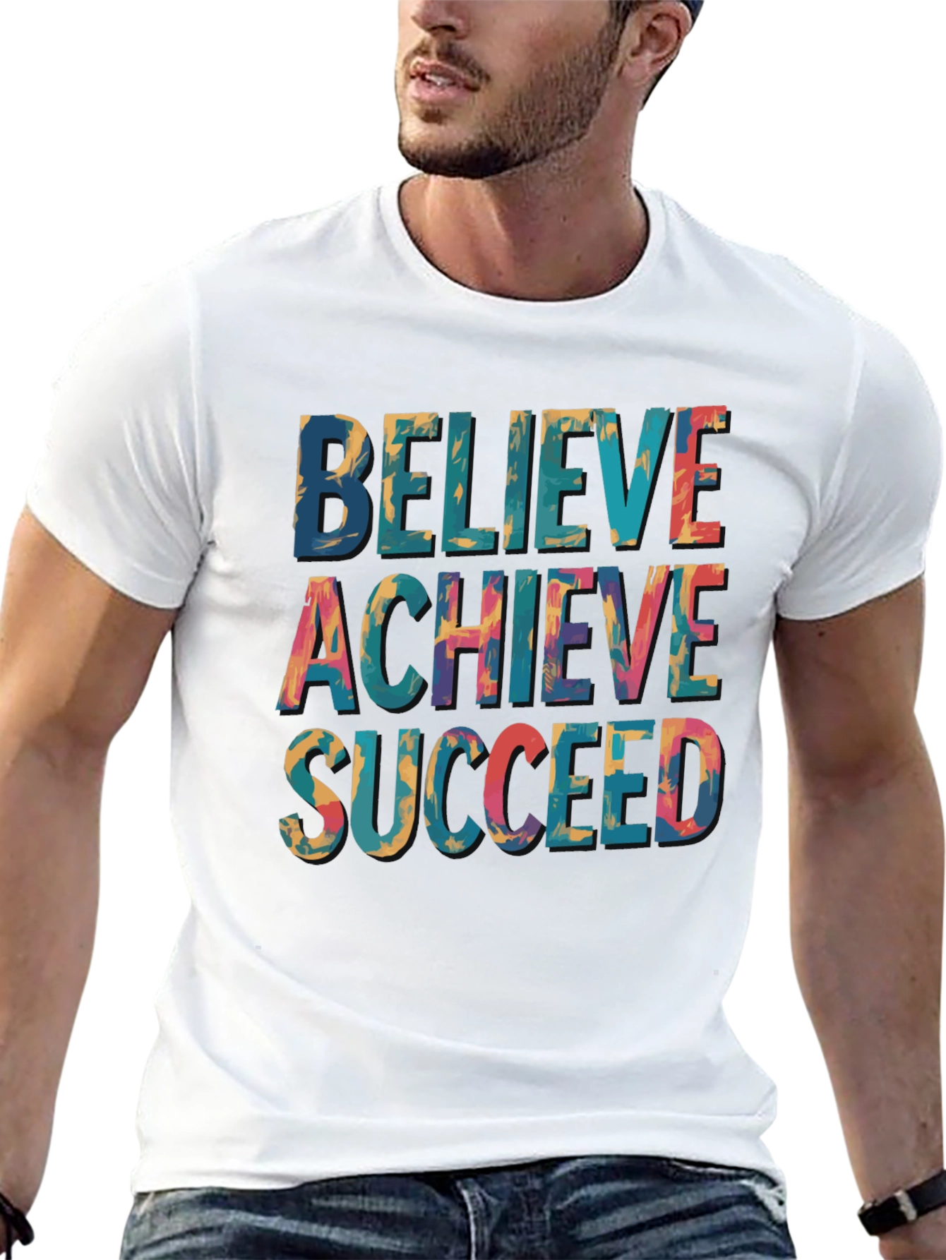 Believe Achieve Succeed Graphic Tee
