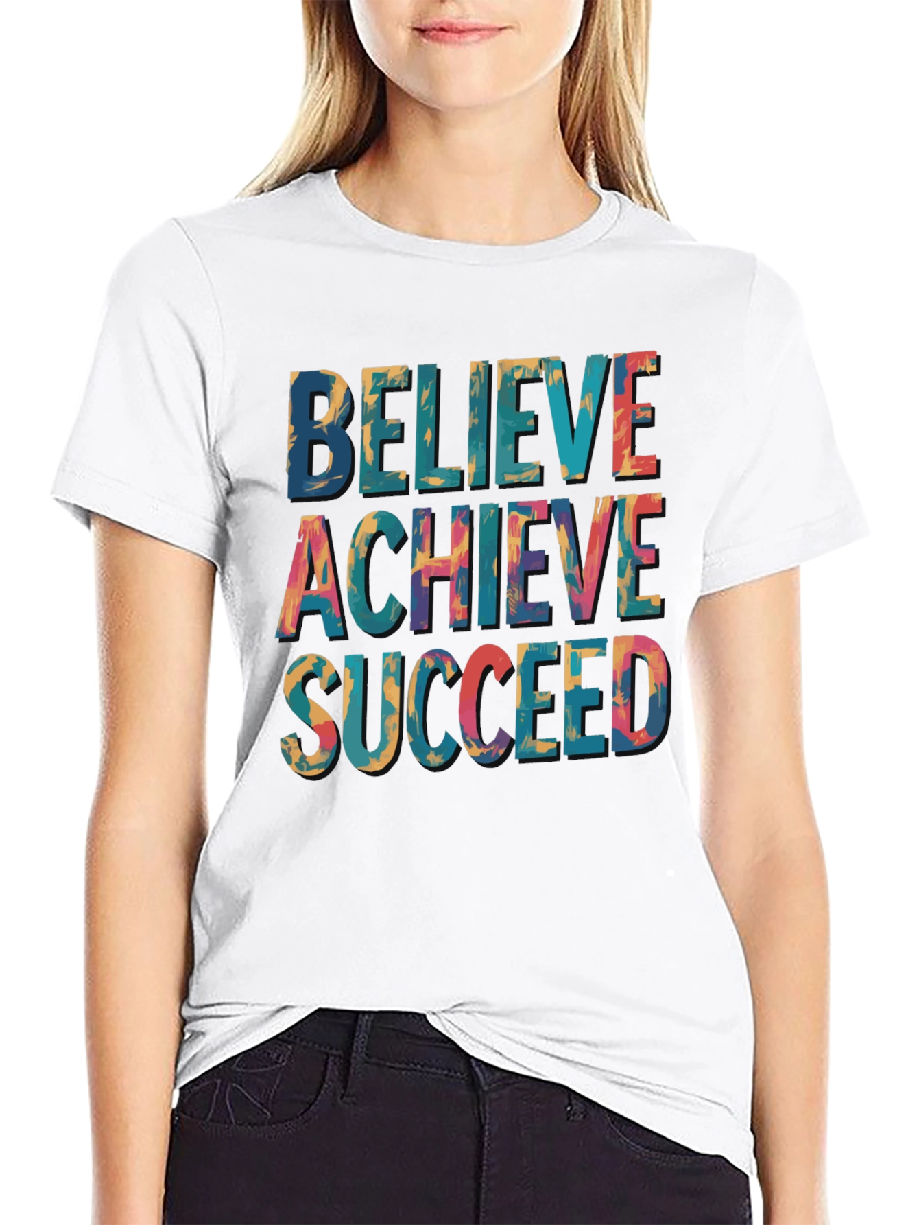 Believe Achieve Succeed Graphic Tee