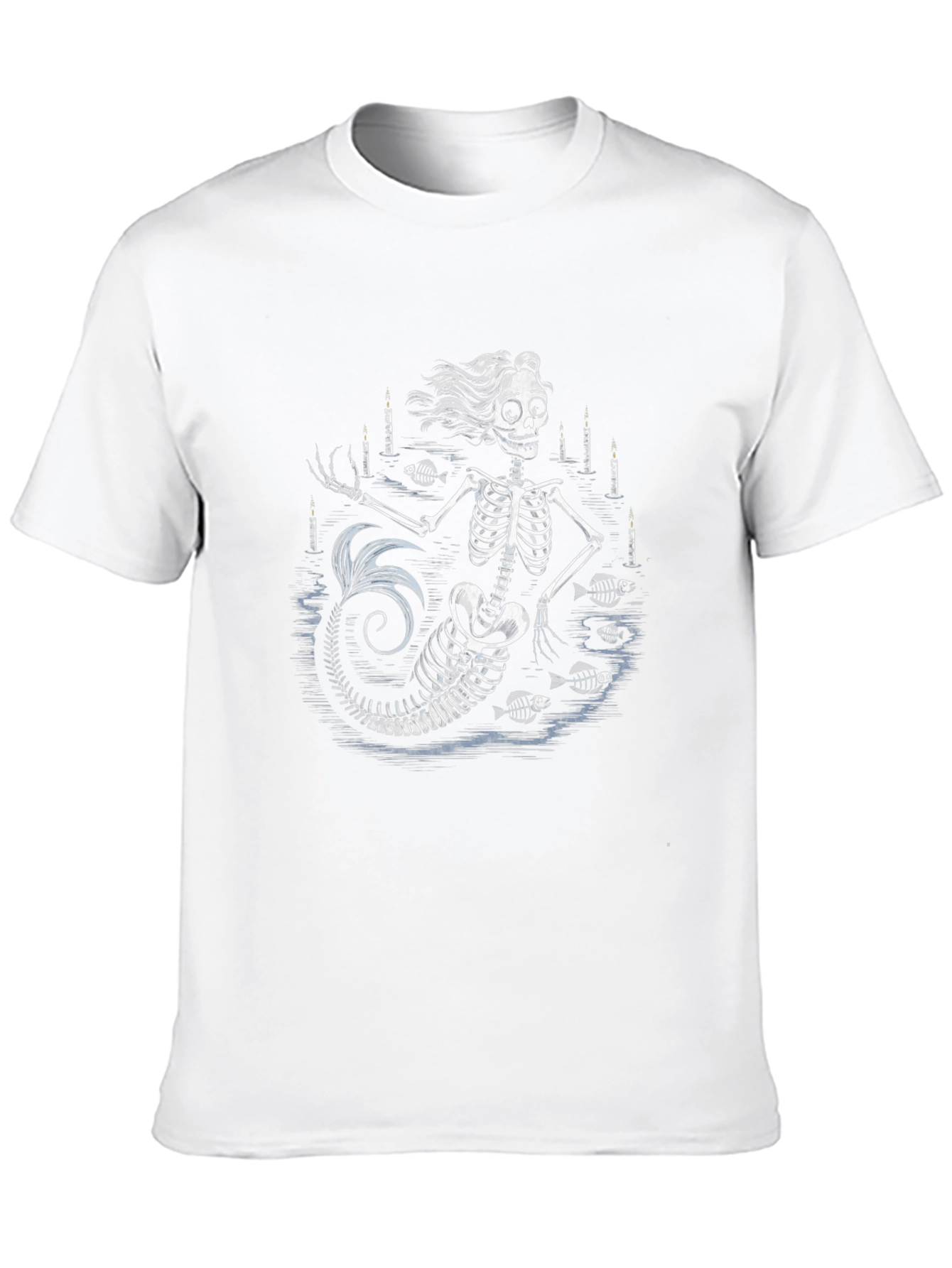 Skeleton Mermaid Graphic T-Shirt