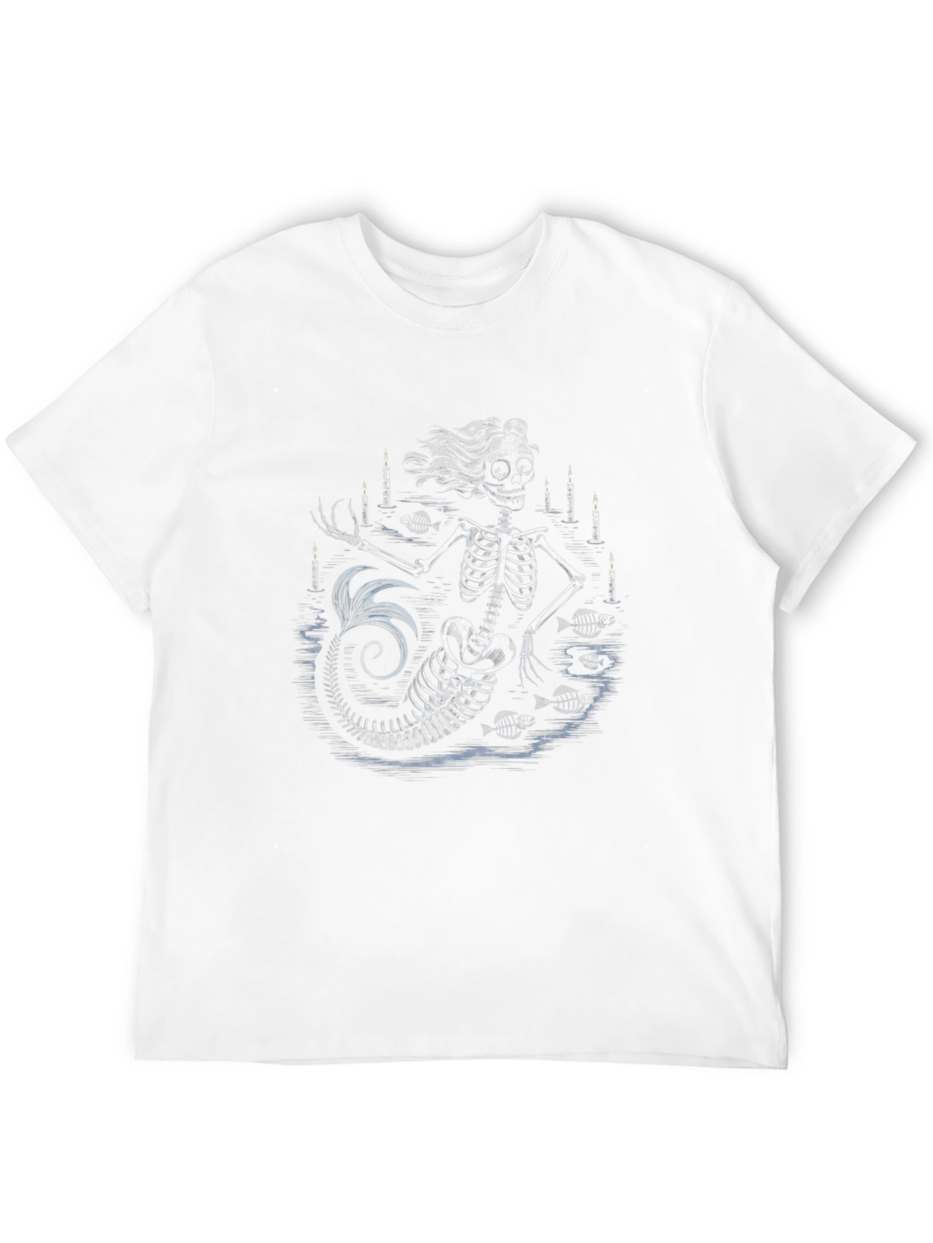 Skeleton Mermaid Graphic T-Shirt