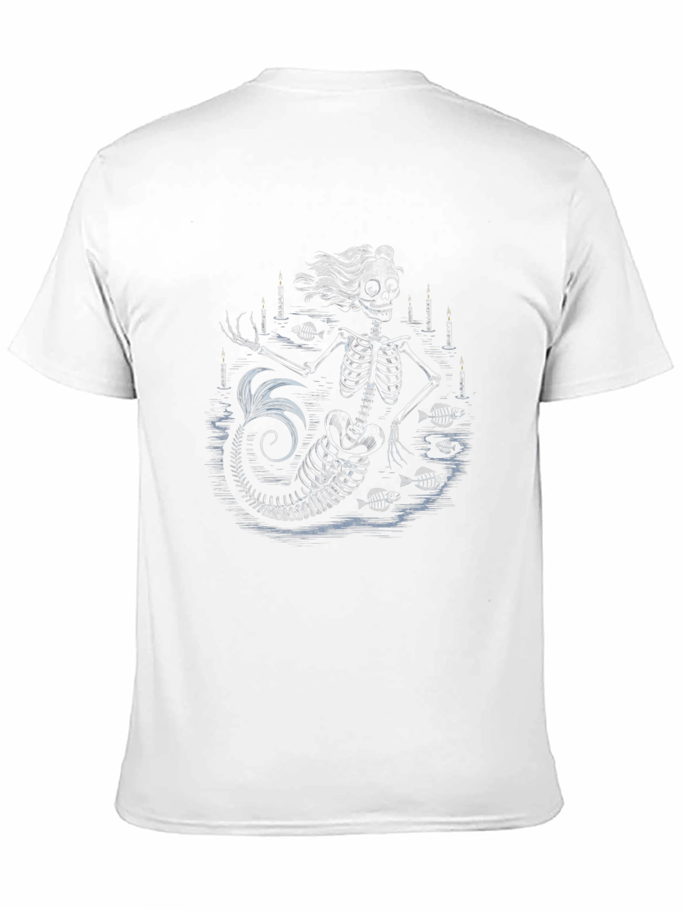 Skeleton Mermaid Graphic T-Shirt