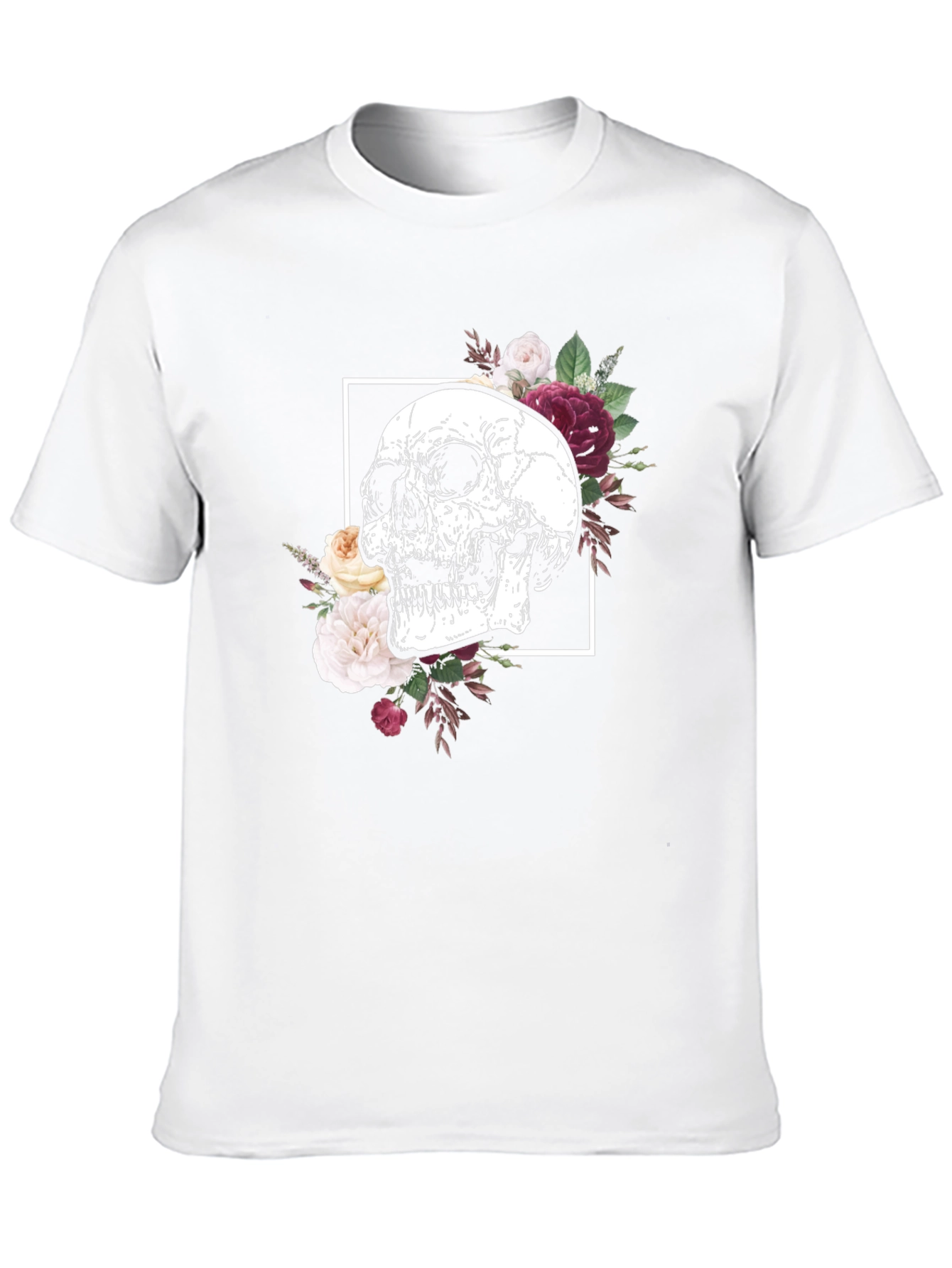 Floral Skull Graphic Tee