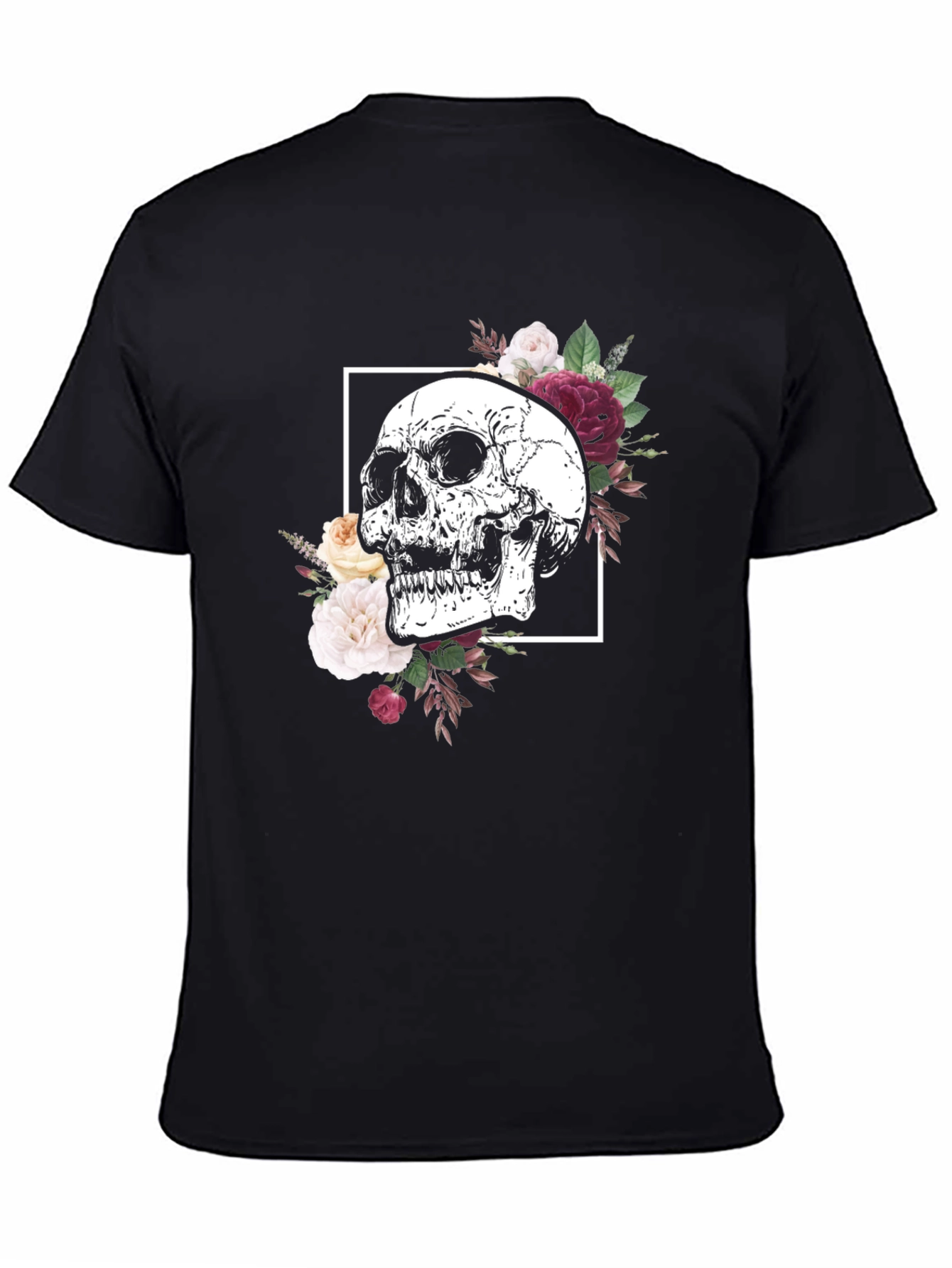 Floral Skull Graphic Tee