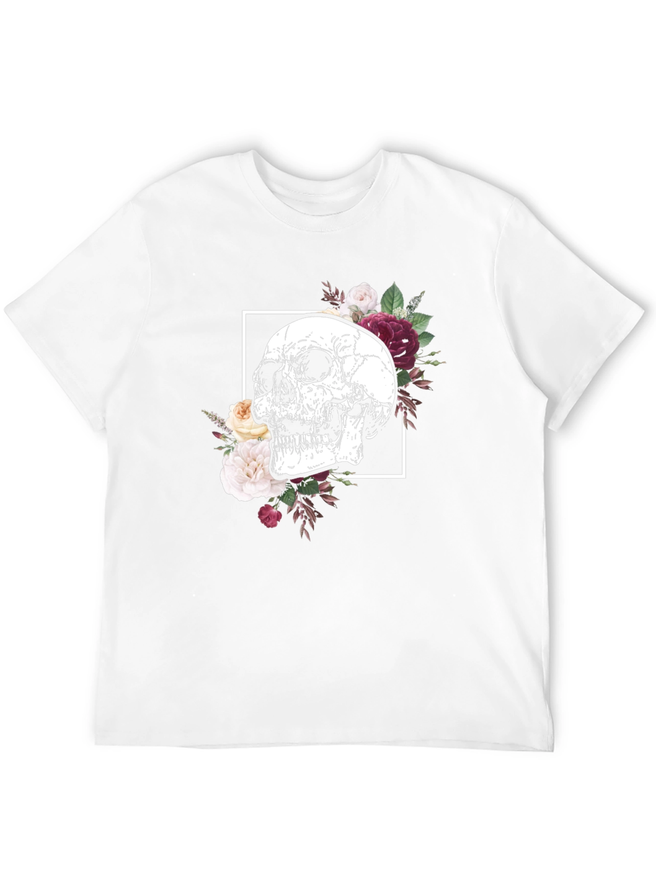 Floral Skull Graphic Tee