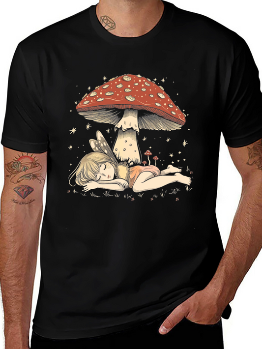 Fairy Mushroom T-Shirt - Whimsical Graphic Tee
