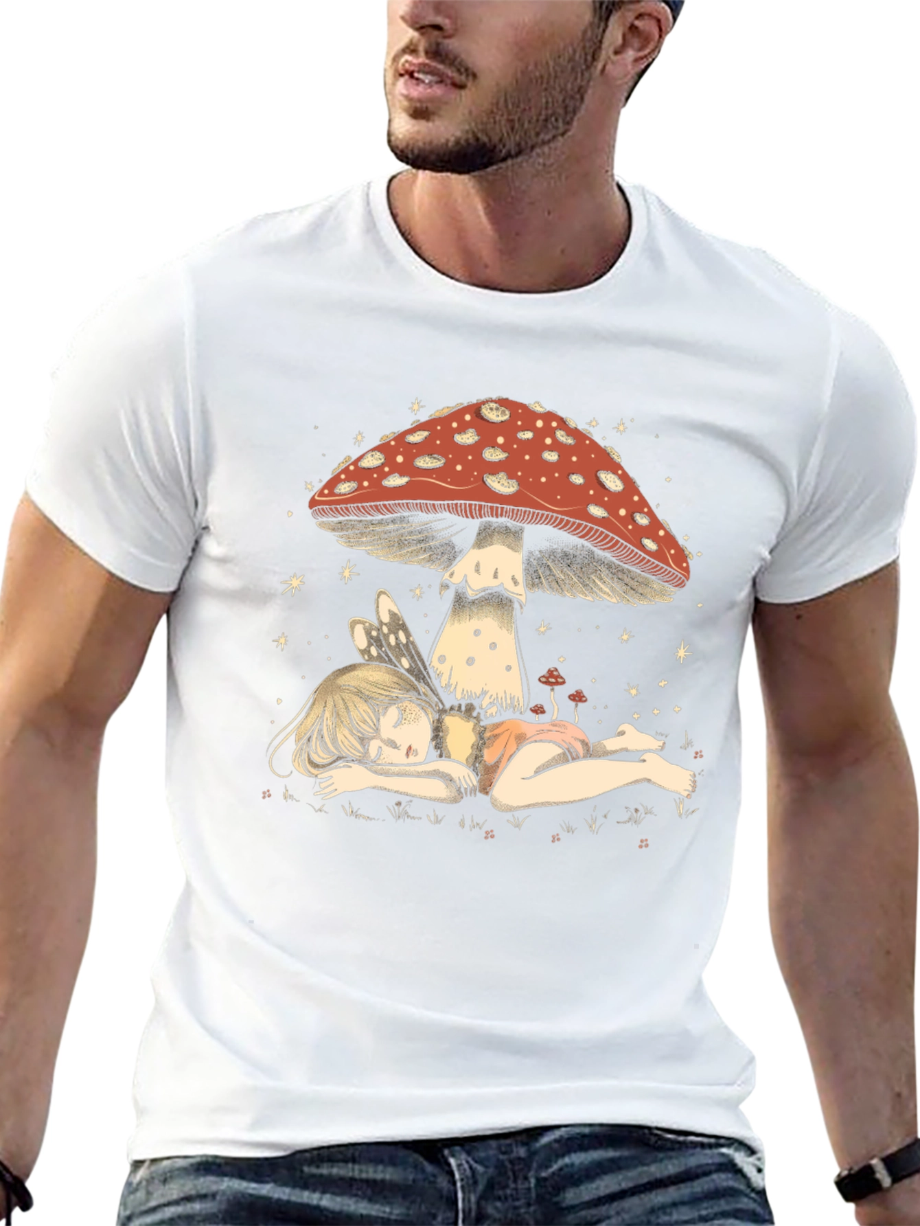 Fairy Mushroom T-Shirt - Whimsical Graphic Tee