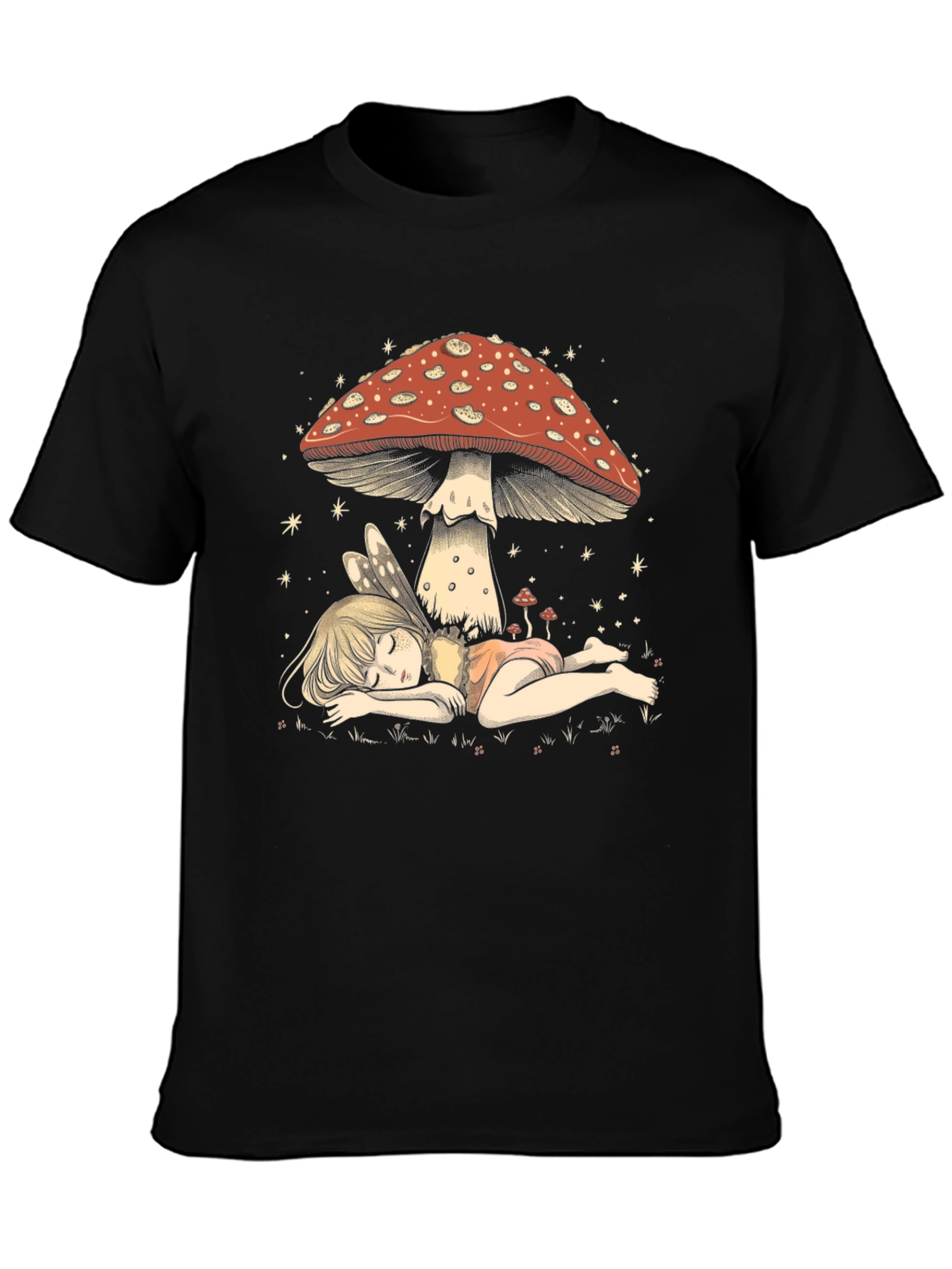 Fairy Mushroom T-Shirt - Whimsical Graphic Tee