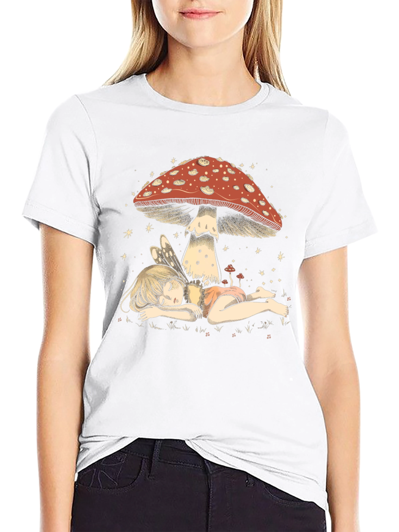 Fairy Mushroom T-Shirt - Whimsical Graphic Tee