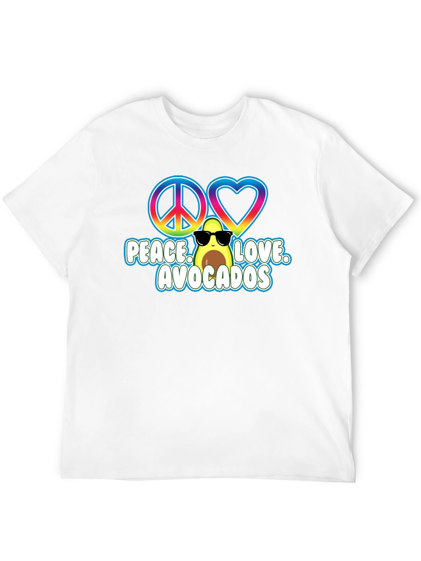 Peace Love Avocados Black T-Shirt