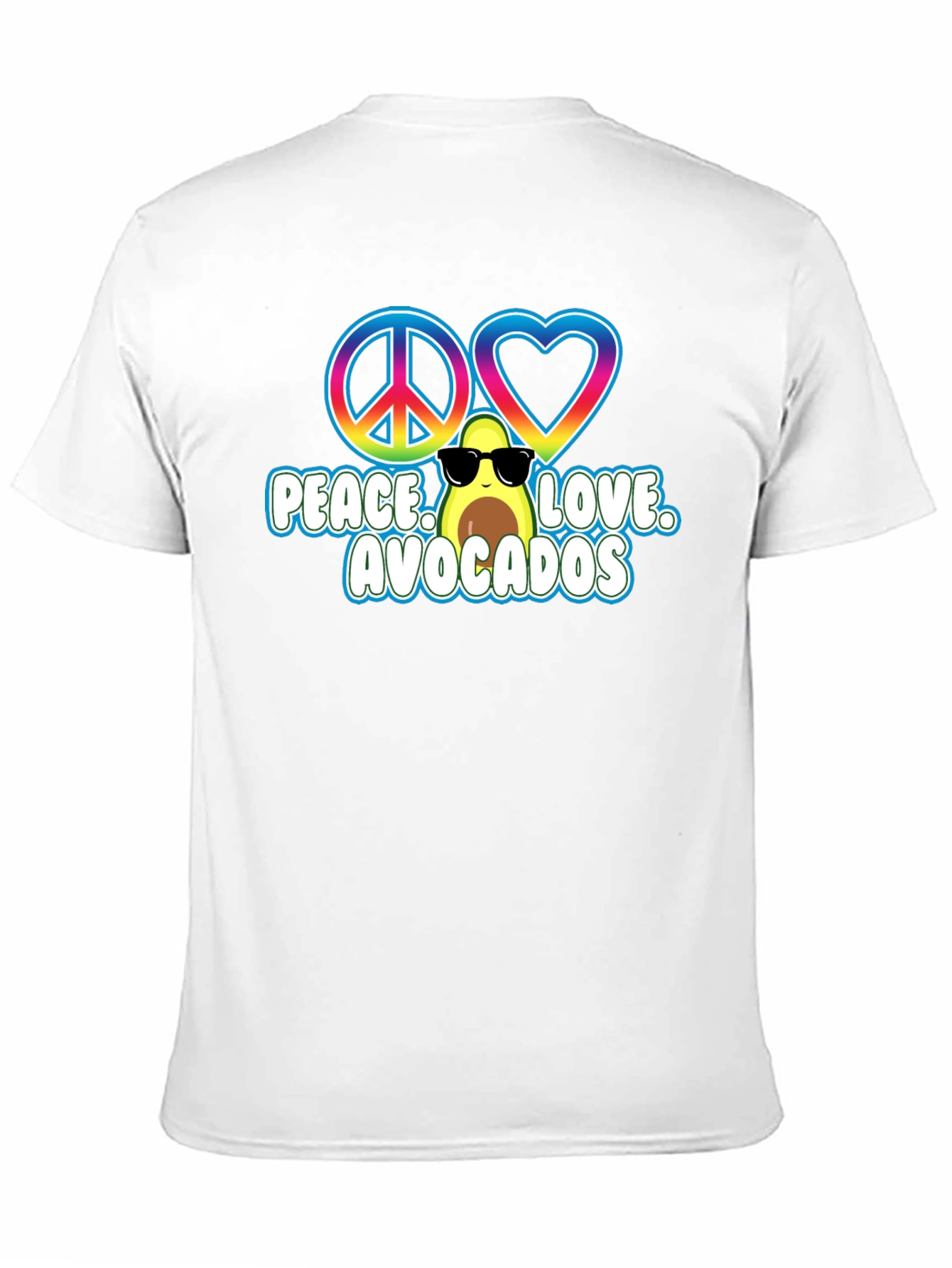 Peace Love Avocados Black T-Shirt