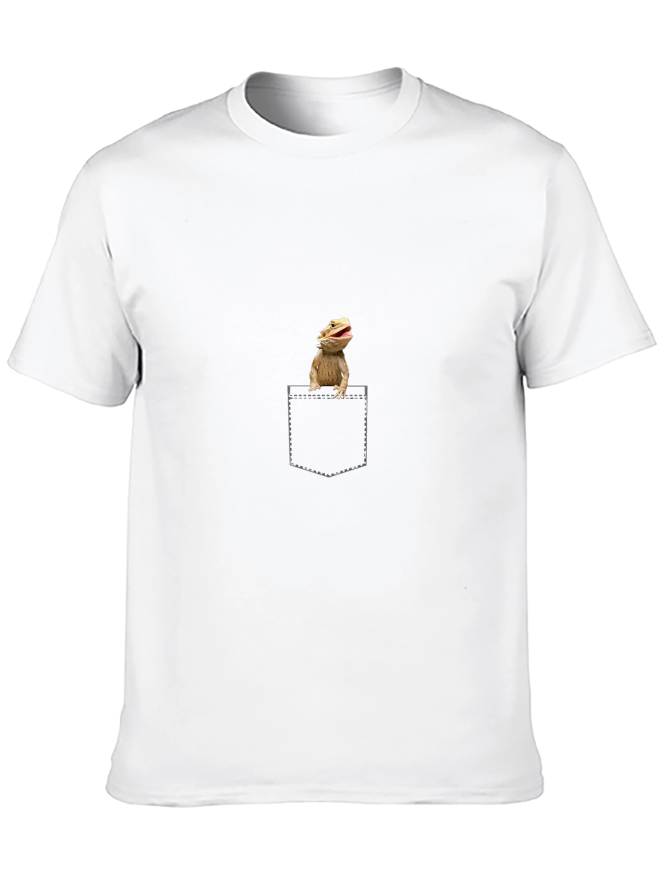 Bearded Dragon Pocket T-Shirt - Funny Reptile Tee