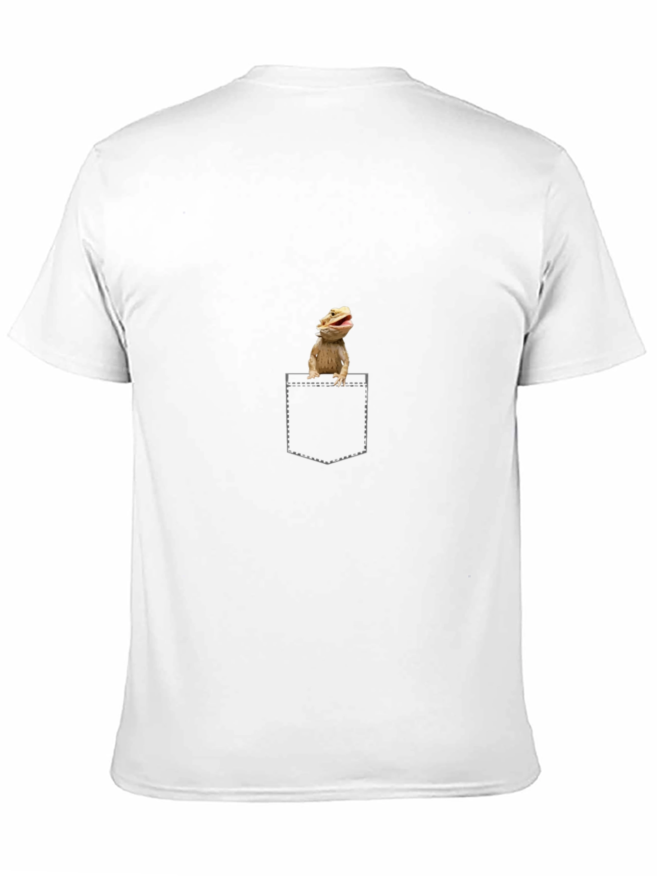 Bearded Dragon Pocket T-Shirt - Funny Reptile Tee