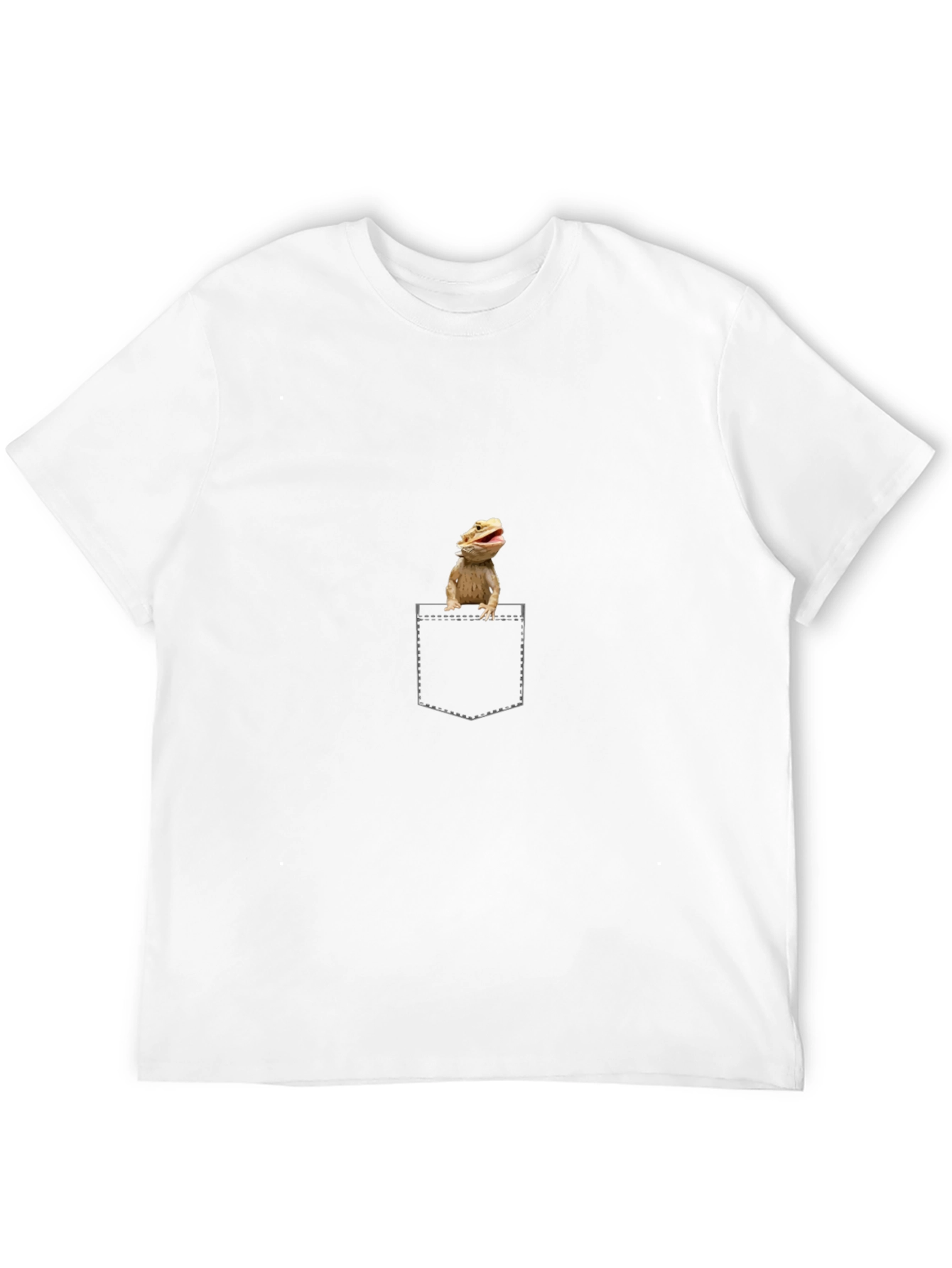 Bearded Dragon Pocket T-Shirt - Funny Reptile Tee