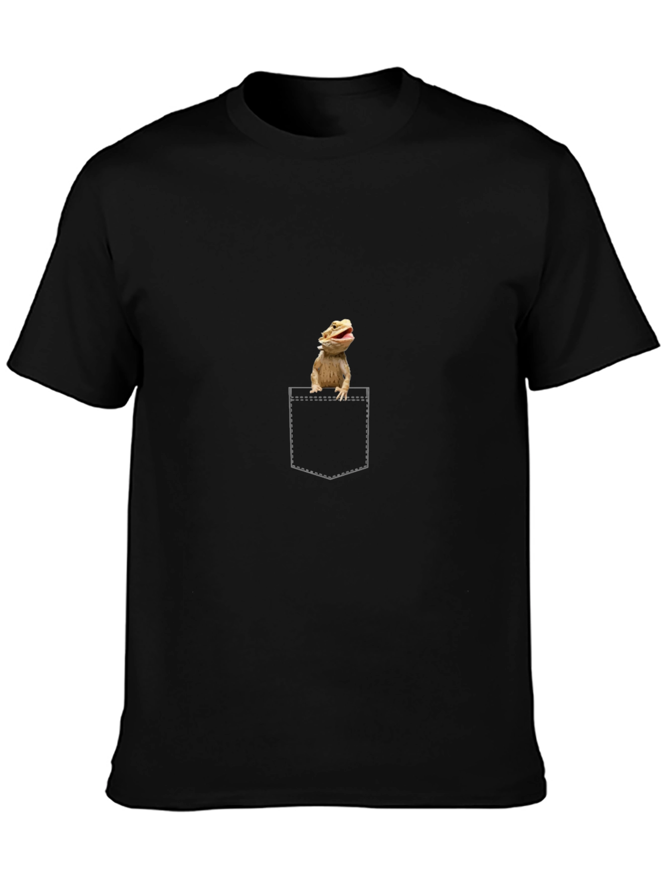 Bearded Dragon Pocket T-Shirt - Funny Reptile Tee