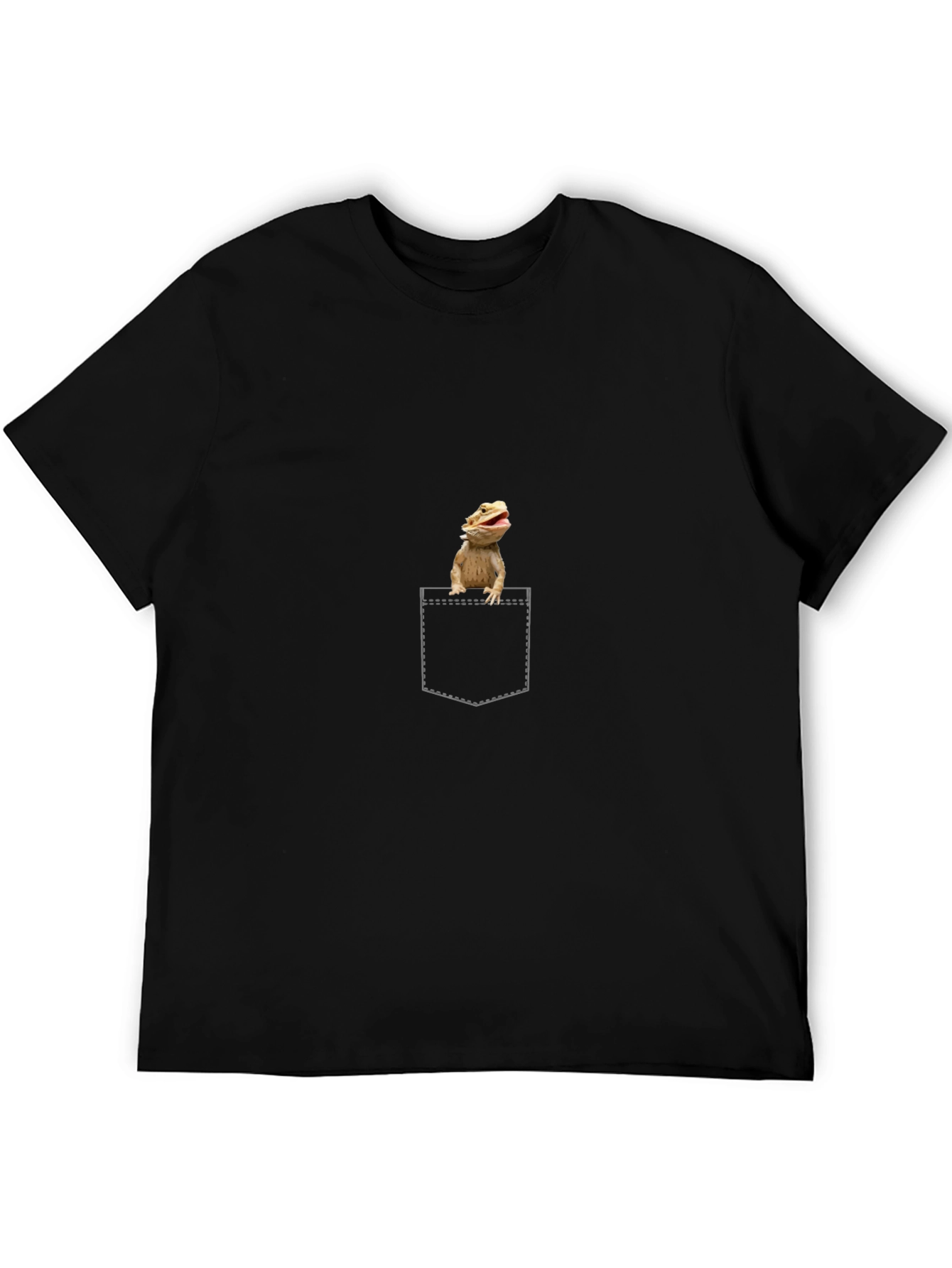 Bearded Dragon Pocket T-Shirt - Funny Reptile Tee