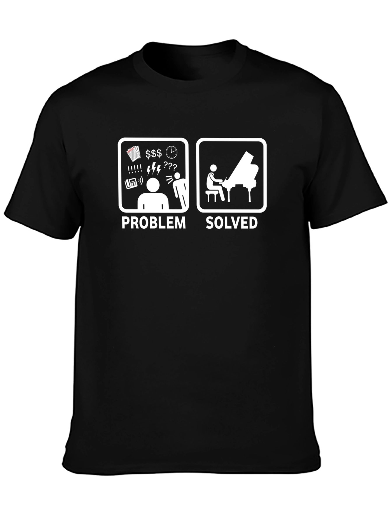 Problem Solved Piano T-Shirt Musician Gift