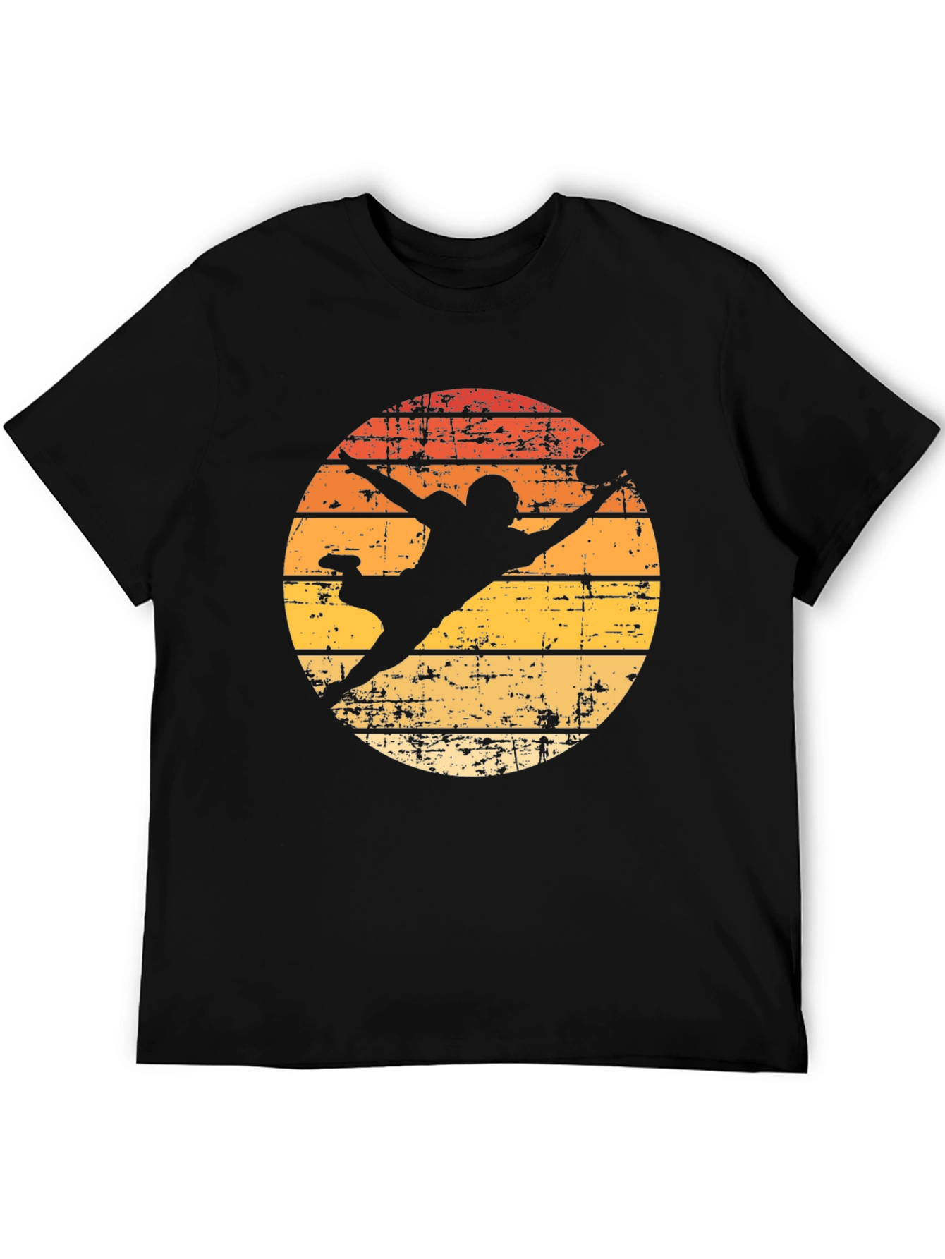 Retro Football Silhouette Graphic T-Shirt