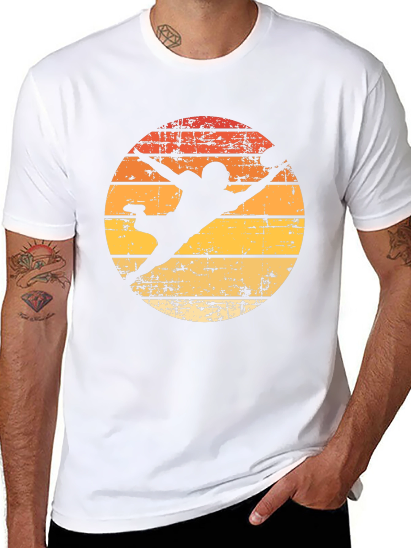Retro Football Silhouette Graphic T-Shirt