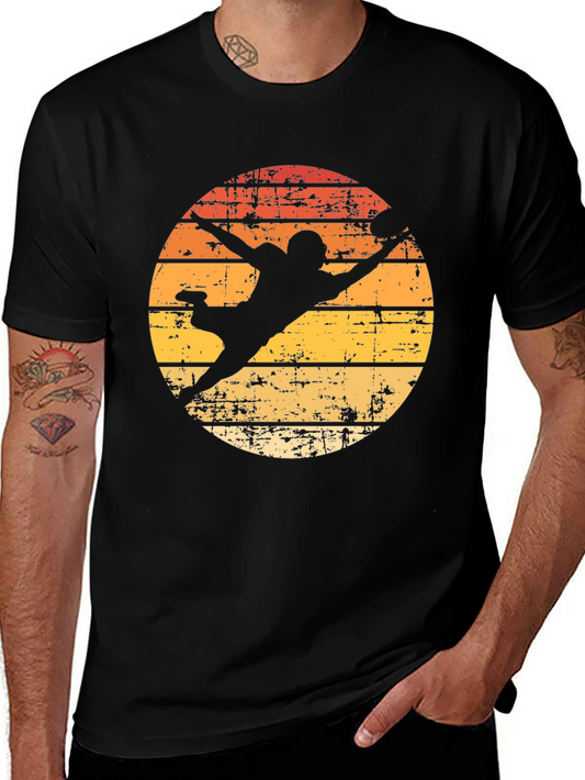 Retro Football Silhouette Graphic T-Shirt