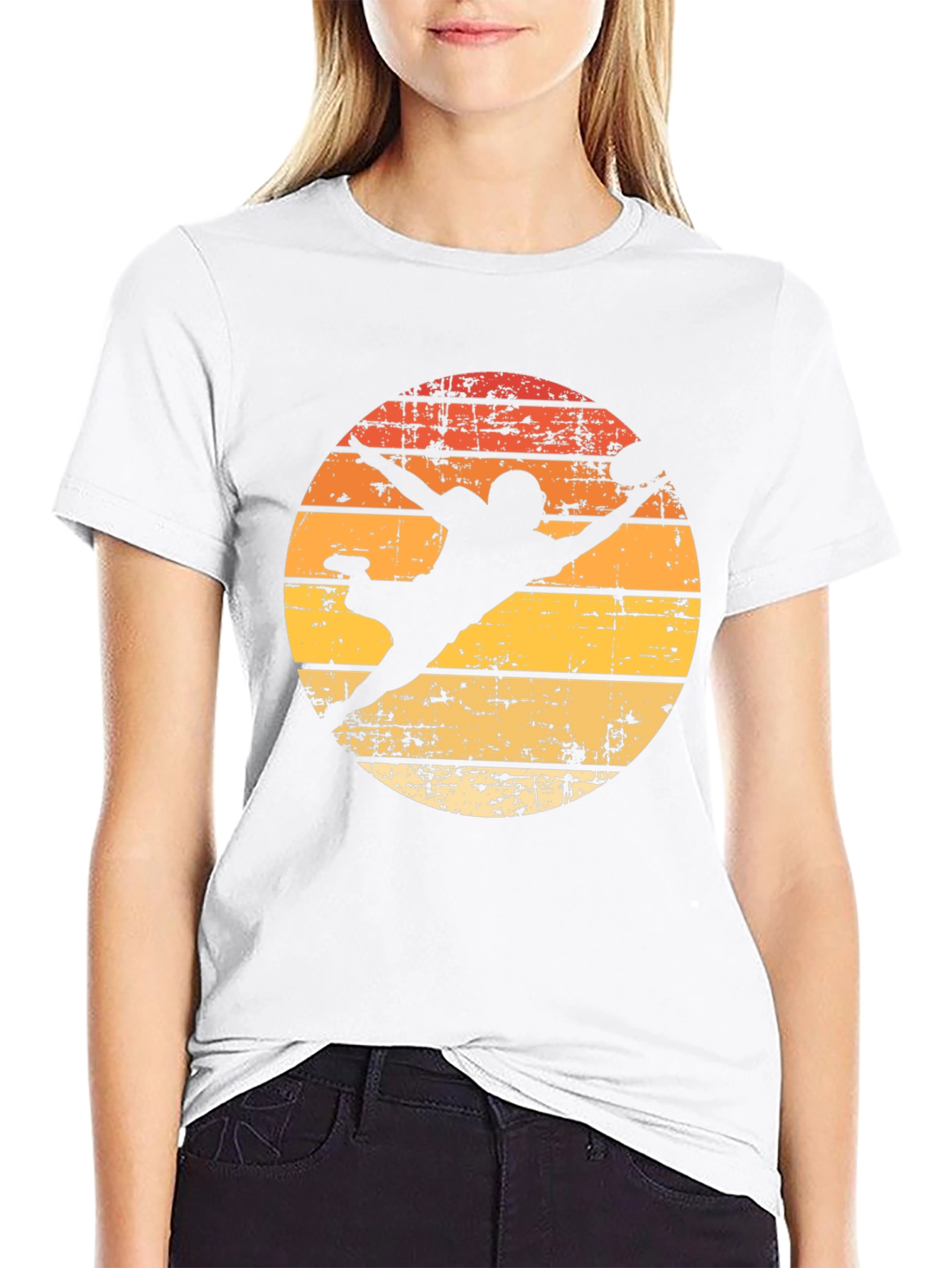 Retro Football Silhouette Graphic T-Shirt