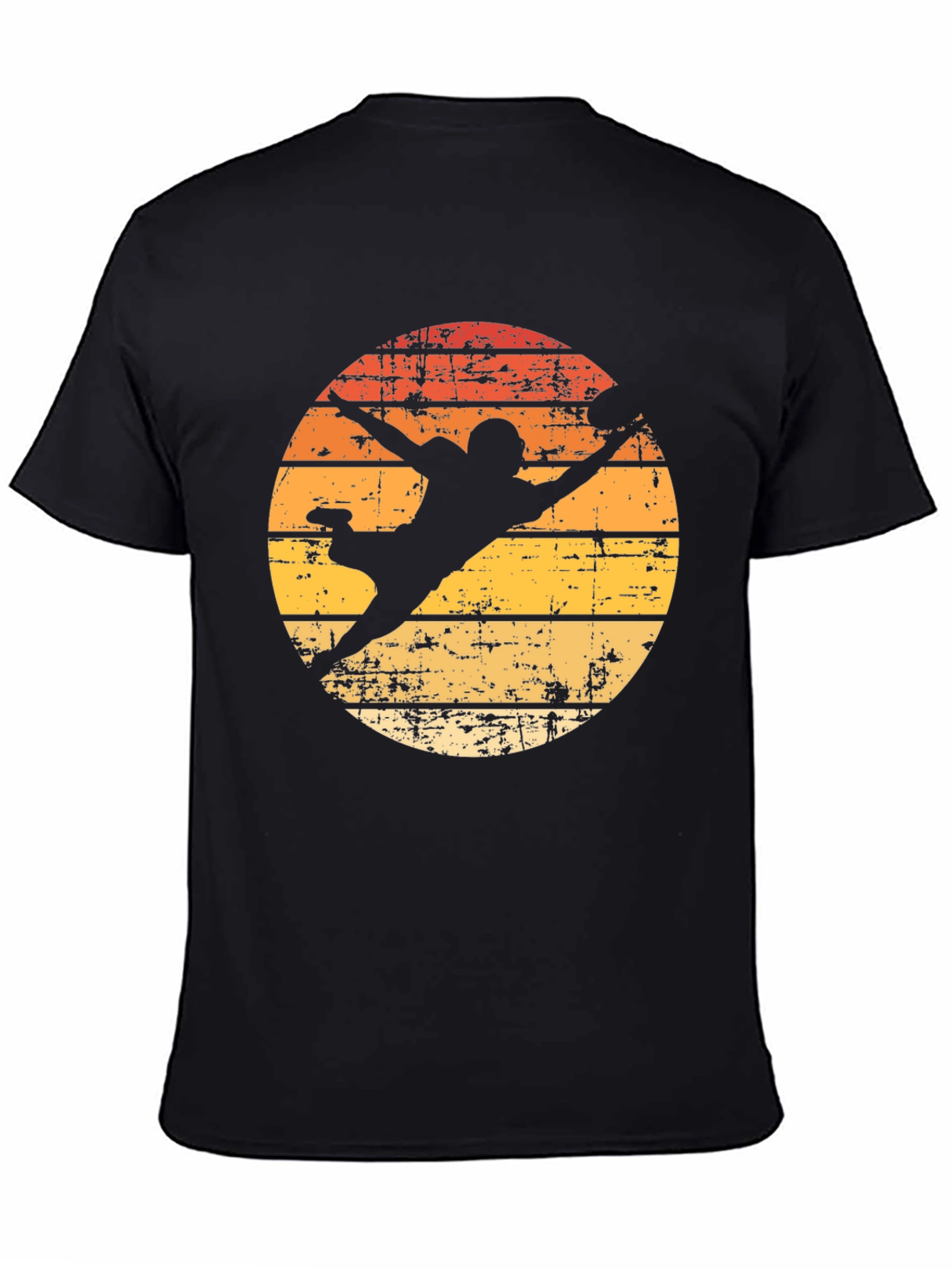 Retro Football Silhouette Graphic T-Shirt