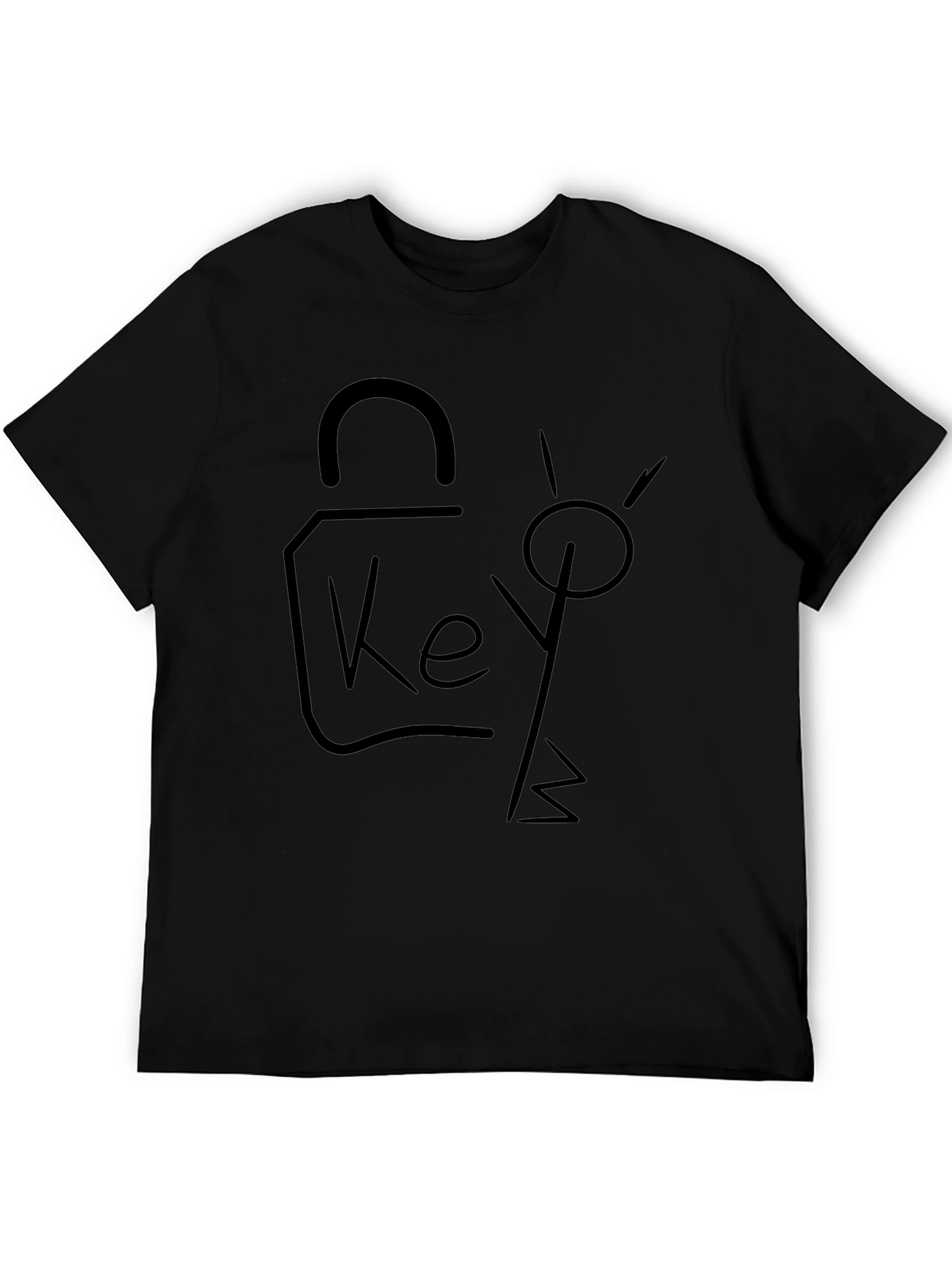 Key To My Heart Black Graphic Tee